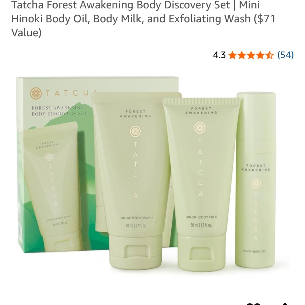 Tatcha Forest Awakening Body Set - Light Green